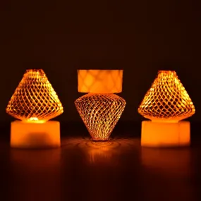 12Pcs Flameless and Smokeless Decorative Candles Acrylic Led Tea Light Candle for Gifting, House, Light for Balcony, Room, Birthday, christmas, Festival, Events Decor Candles (12 Pieces)