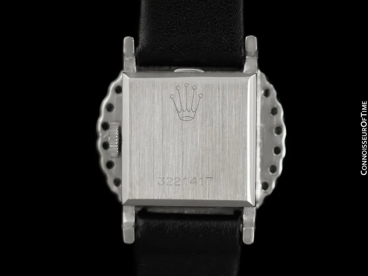 1973 Rolex Ladies Vintage Dress Watch - 18K White Gold & Diamonds