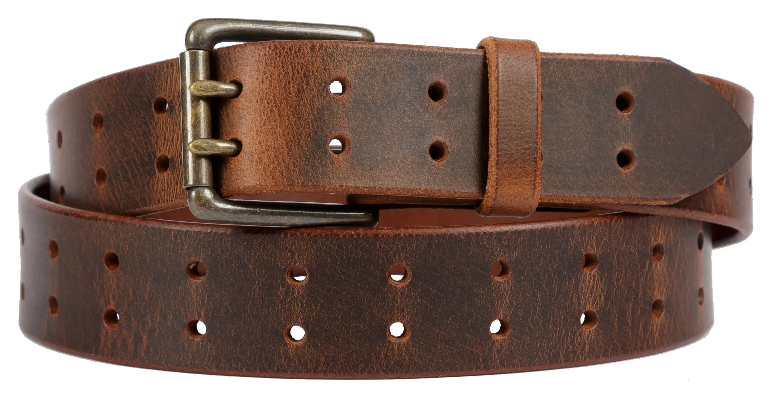 1¾" DUAL PRONG DOUBLE HOLE BELT - Heavy Duty Amish Handmade USA