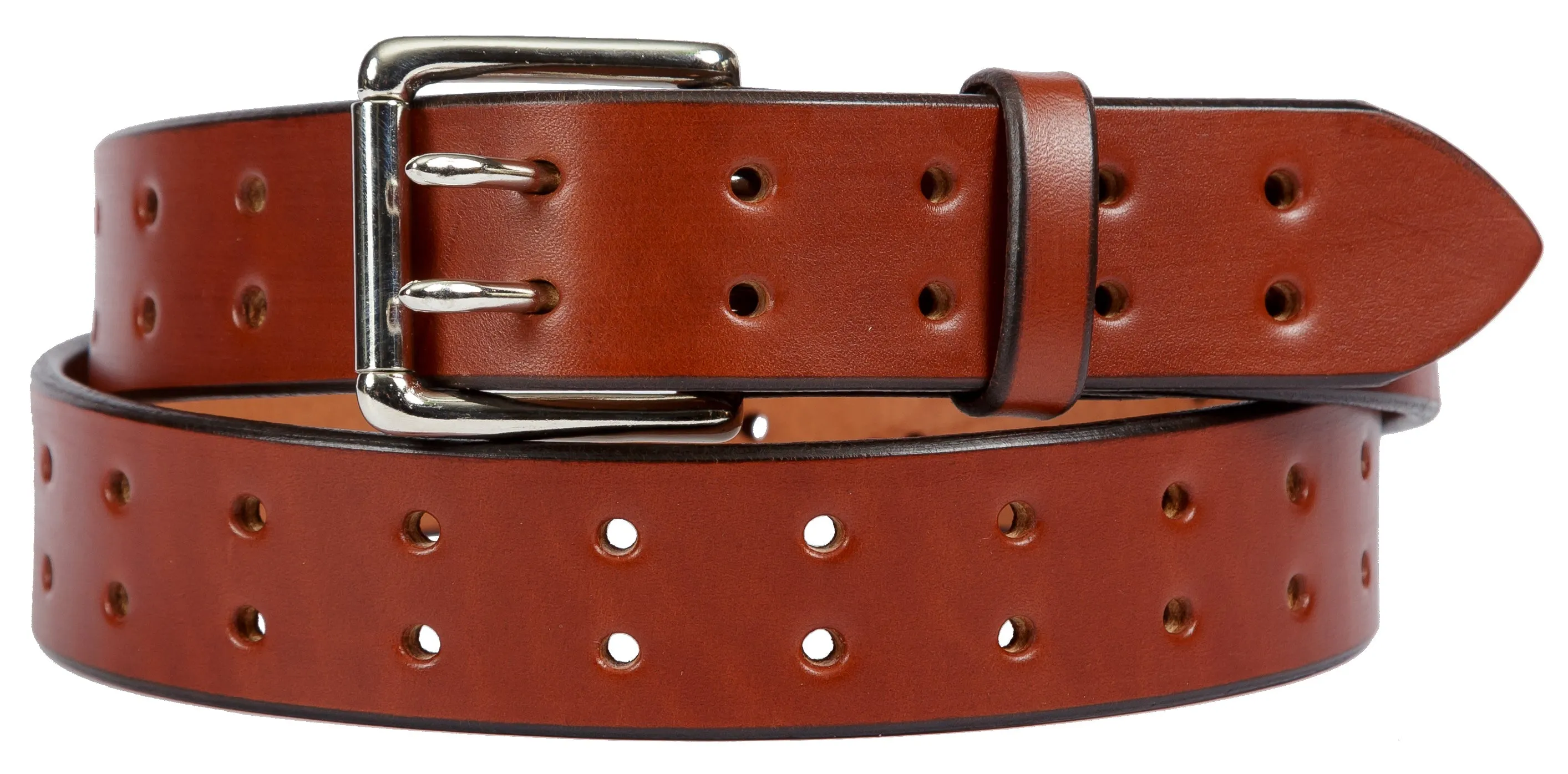 1¾" DUAL PRONG DOUBLE HOLE BELT - Heavy Duty Amish Handmade USA