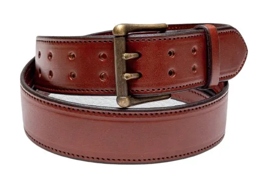 1½" WIDE DUAL PRONG MONEY BELT - Thick Heavy Duty Leather USA