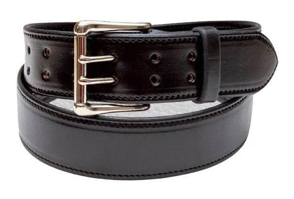 1½" WIDE DUAL PRONG MONEY BELT - Thick Heavy Duty Leather USA
