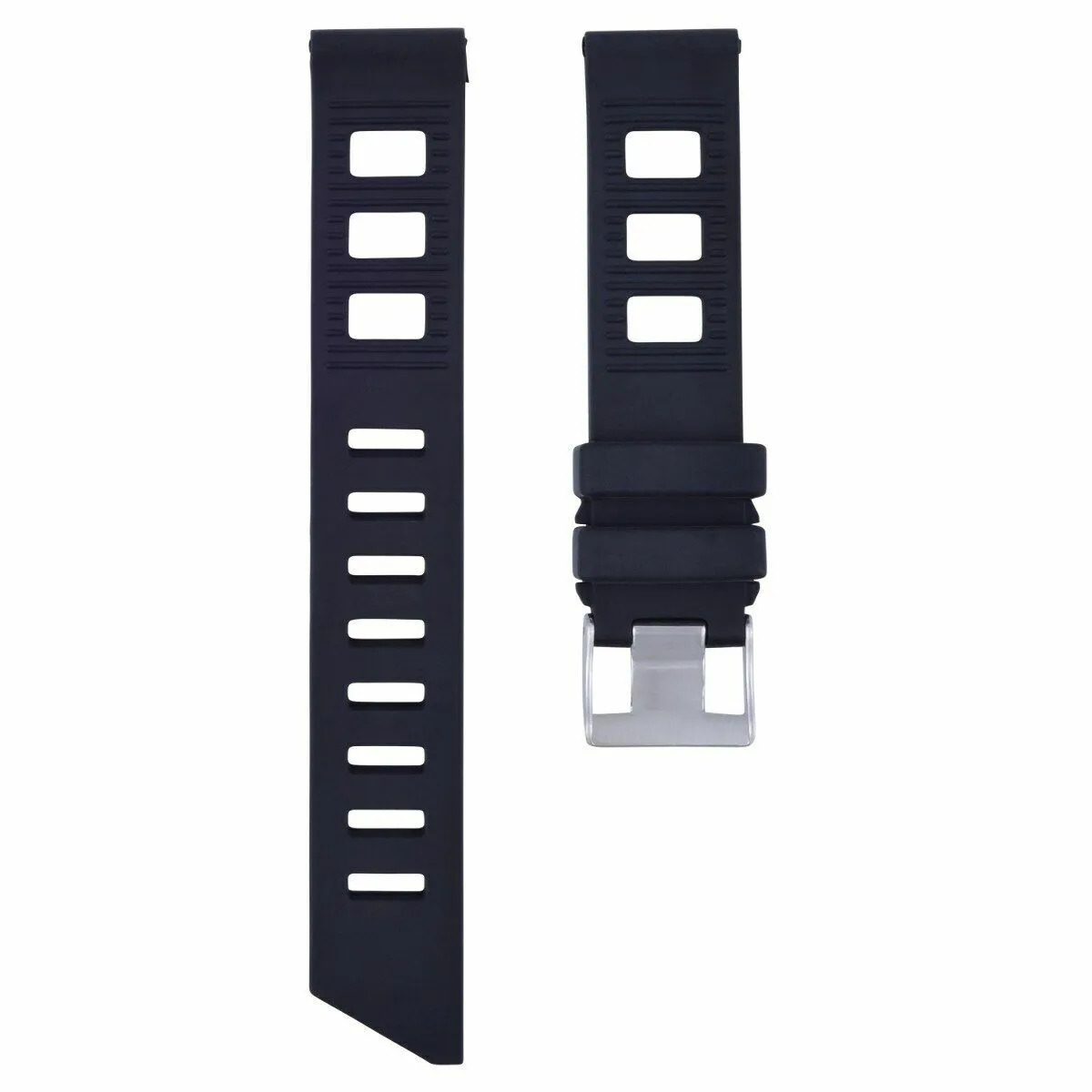 20MM ISO RUBBER SILICONE DIVER BAND STRAP FOR SCUBA SPORT DIVER STRAP BLACK