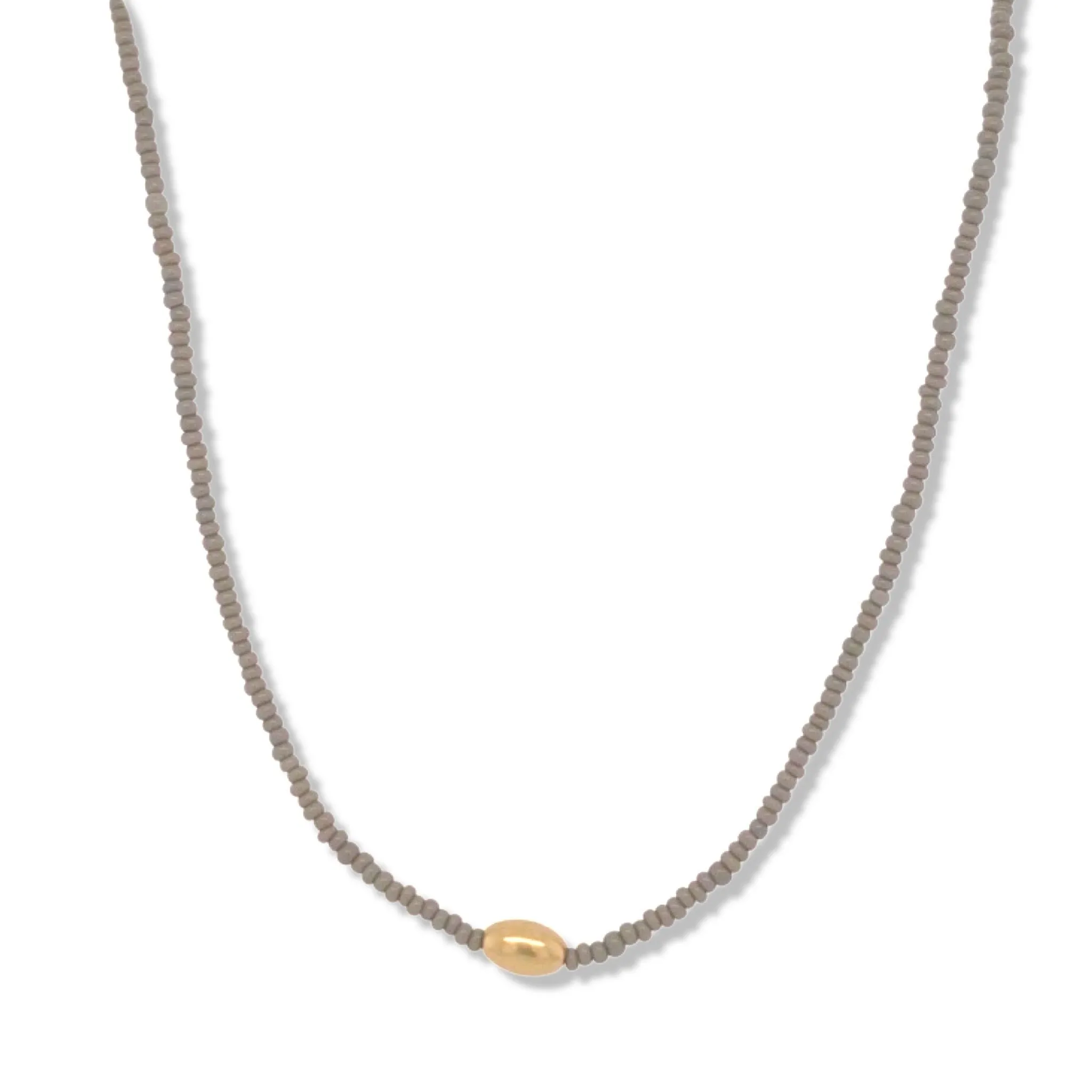 265NLGCC - Charcoal Beaded Choker