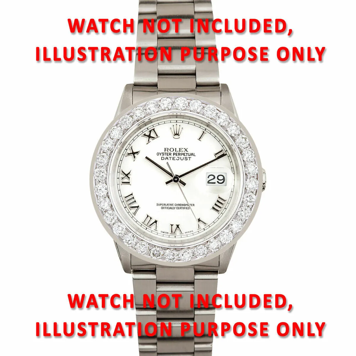 4.75CT BEAD SET DIAMOND BEZEL PART 14KW FOR ROLEX 40MM SUBMARINER, GMT MASTER 2