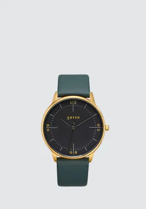 Aalto Watch | Gold & Juniper With Black
