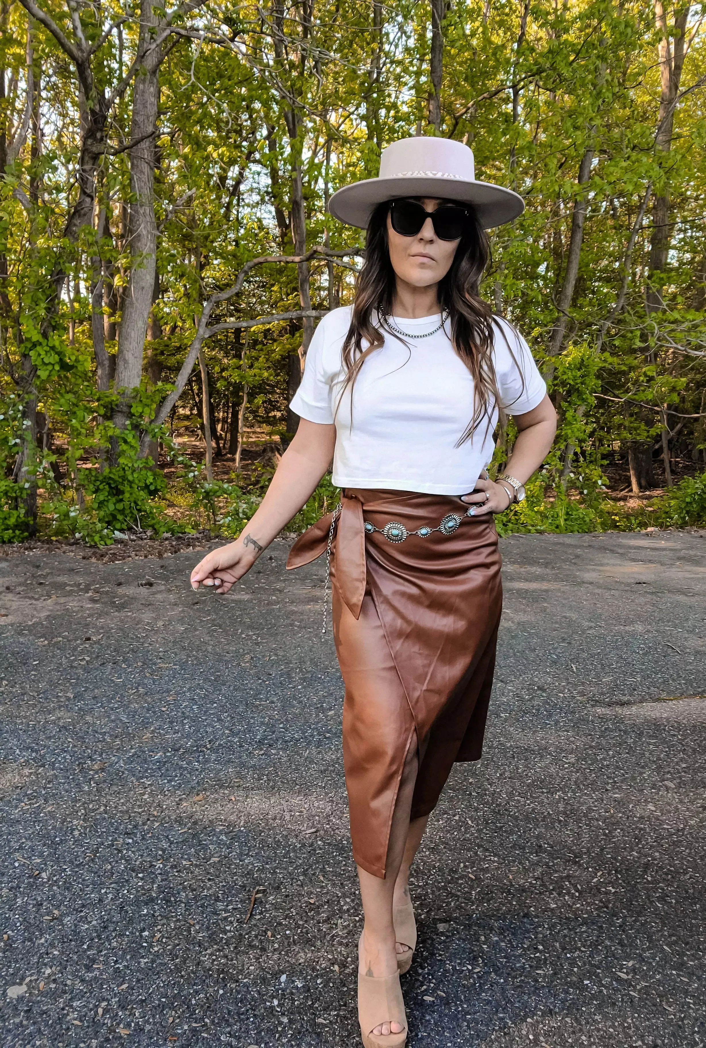 Abby Turquoise Western Chain Belt