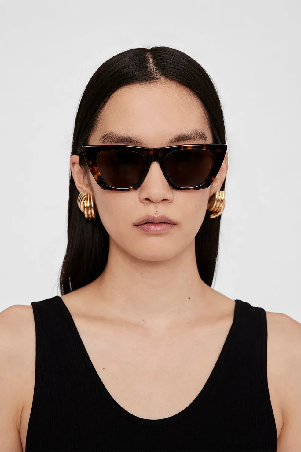 Anine Bing Paris Sunglasses in Dark Tortoise