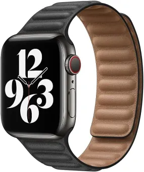 Apple Watch Leather Link (40mm) - Black - Small