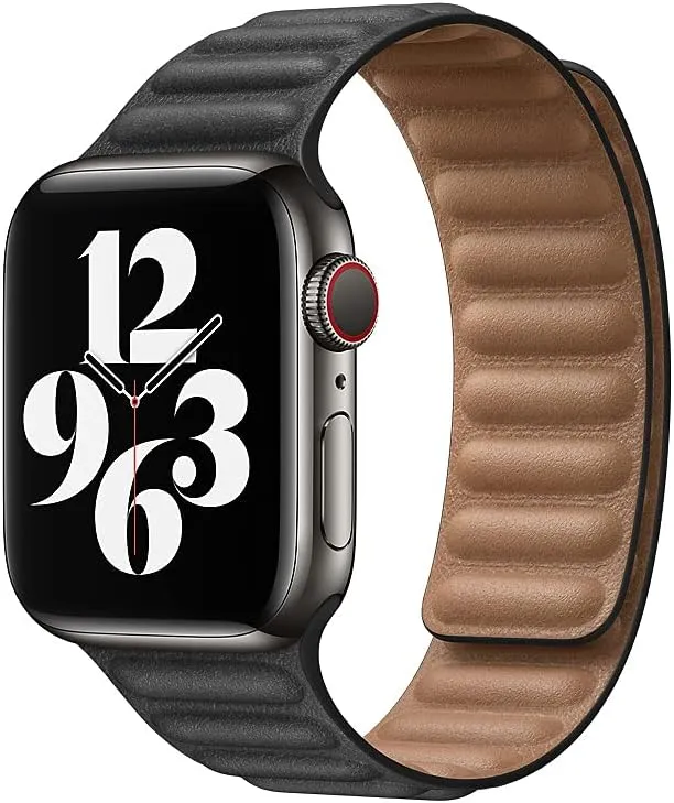 Apple Watch Leather Link (40mm) - Black - Small