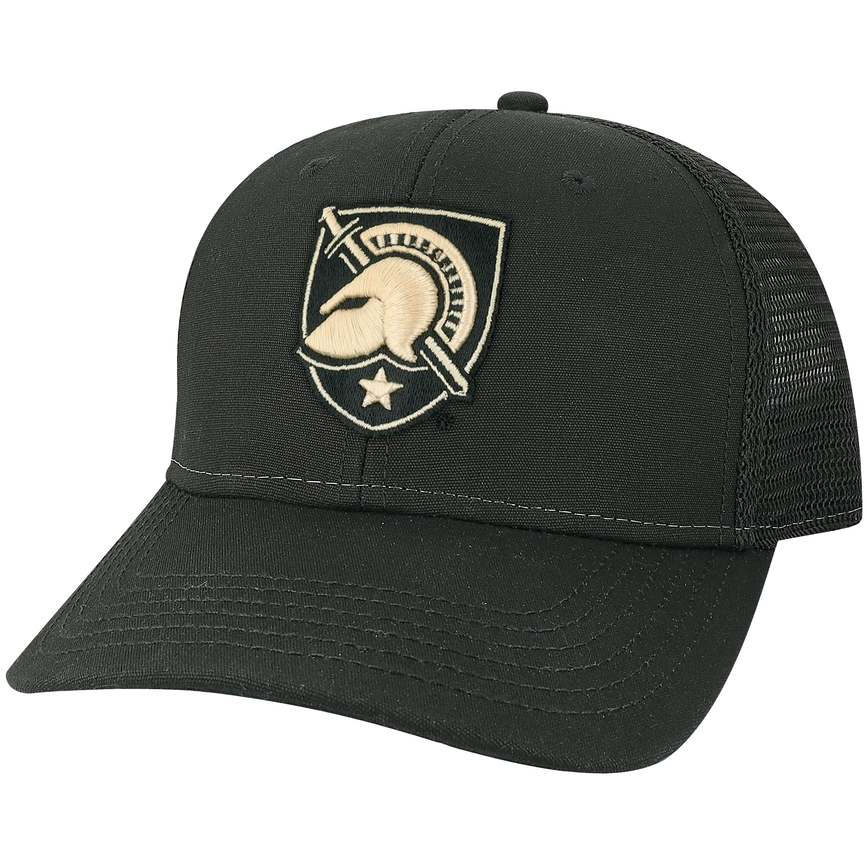 Army Black Knights Black Mid-Pro Snapback Adjustable Trucker Hat