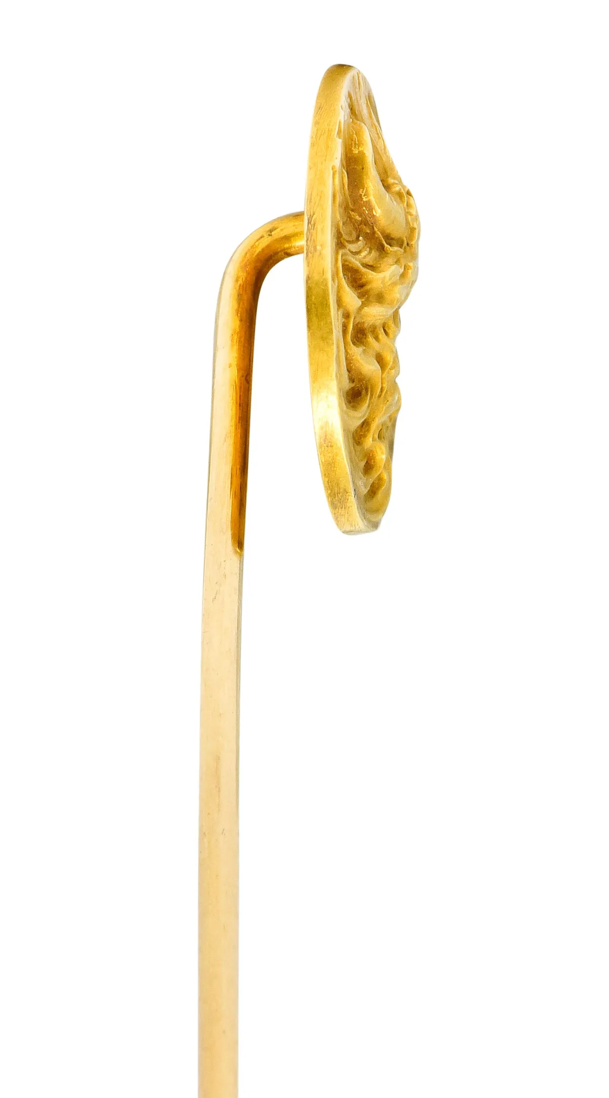 Art Nouveau 14 Karat Gold Viking Stickpin