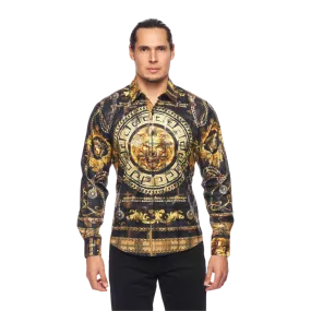 Avalon Men's Luxury Brand Printed Silk Shirts