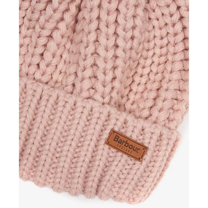 Barbour Saltburn Ladies Beanie - Pink