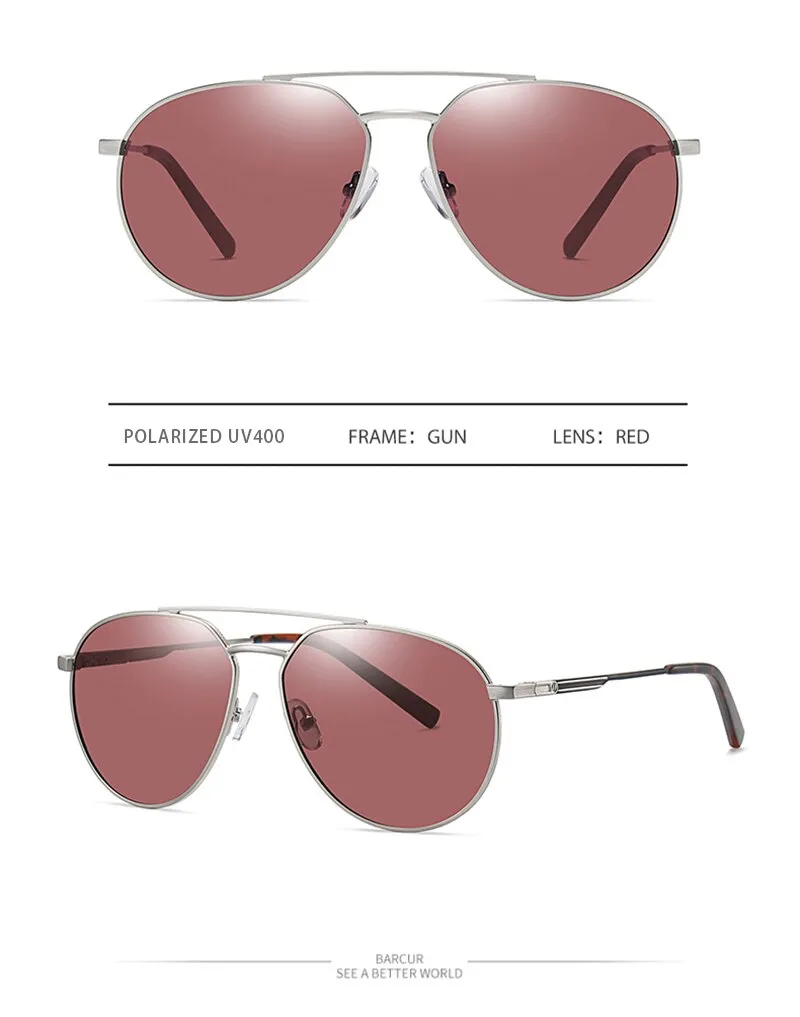 BARCUR Stylish Men Sunglasses Polarized Shades 8374