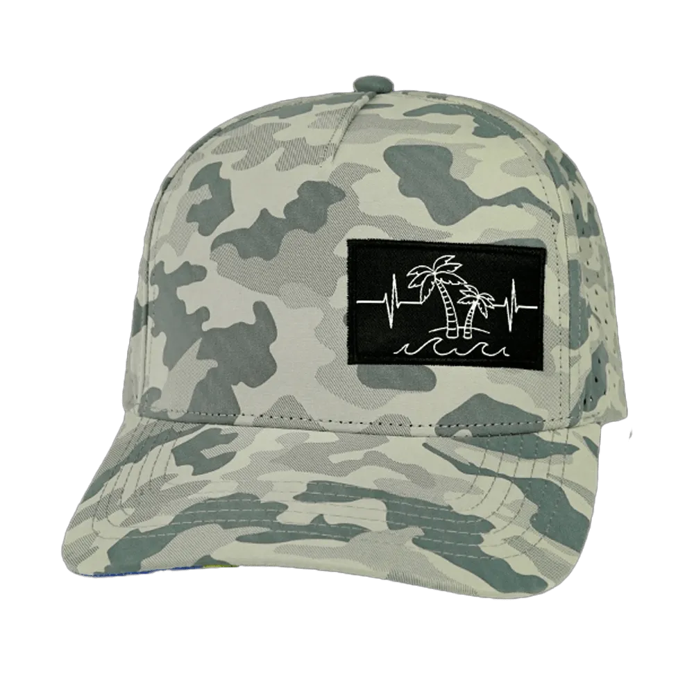 Beach Hat | Trucker Hat | Soft Gray Camo