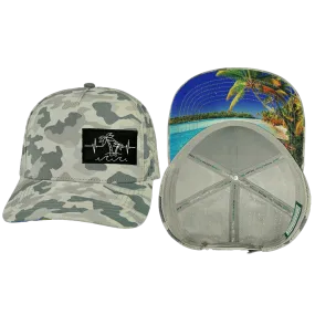 Beach Hat | Trucker Hat | Soft Gray Camo