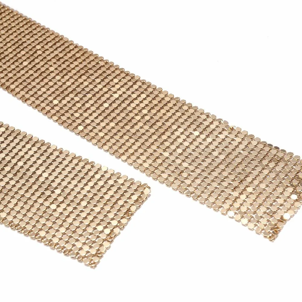 Beautiful Long Draping Metallic Choker Collar Necklace