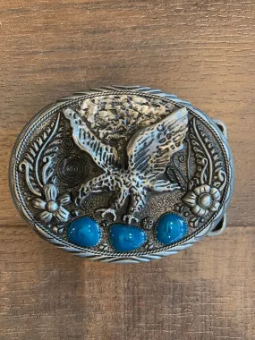 Belt Buckle - Eagle & Turquoise Coloured