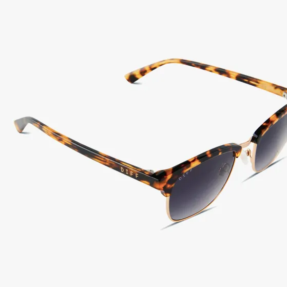 Biarritz Amber Tortoise with Blue Gradient Polarized Lens