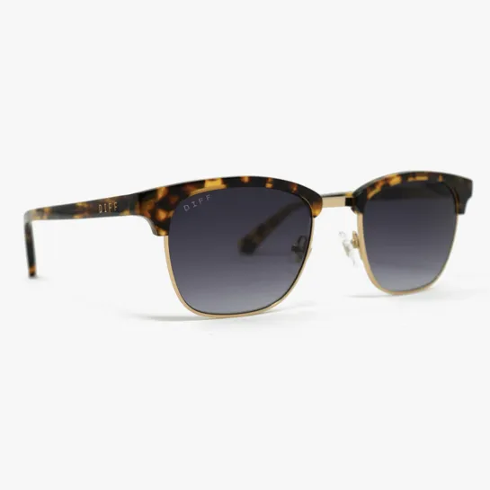 Biarritz Amber Tortoise with Blue Gradient Polarized Lens