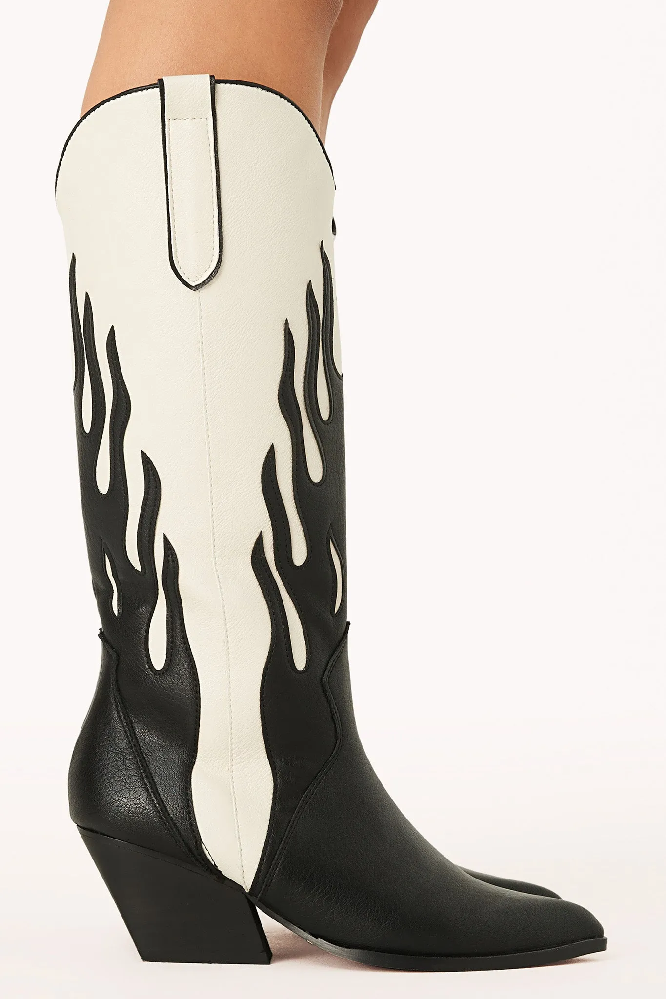 BiLLiNi Zarina Western Boots Black/Ivory