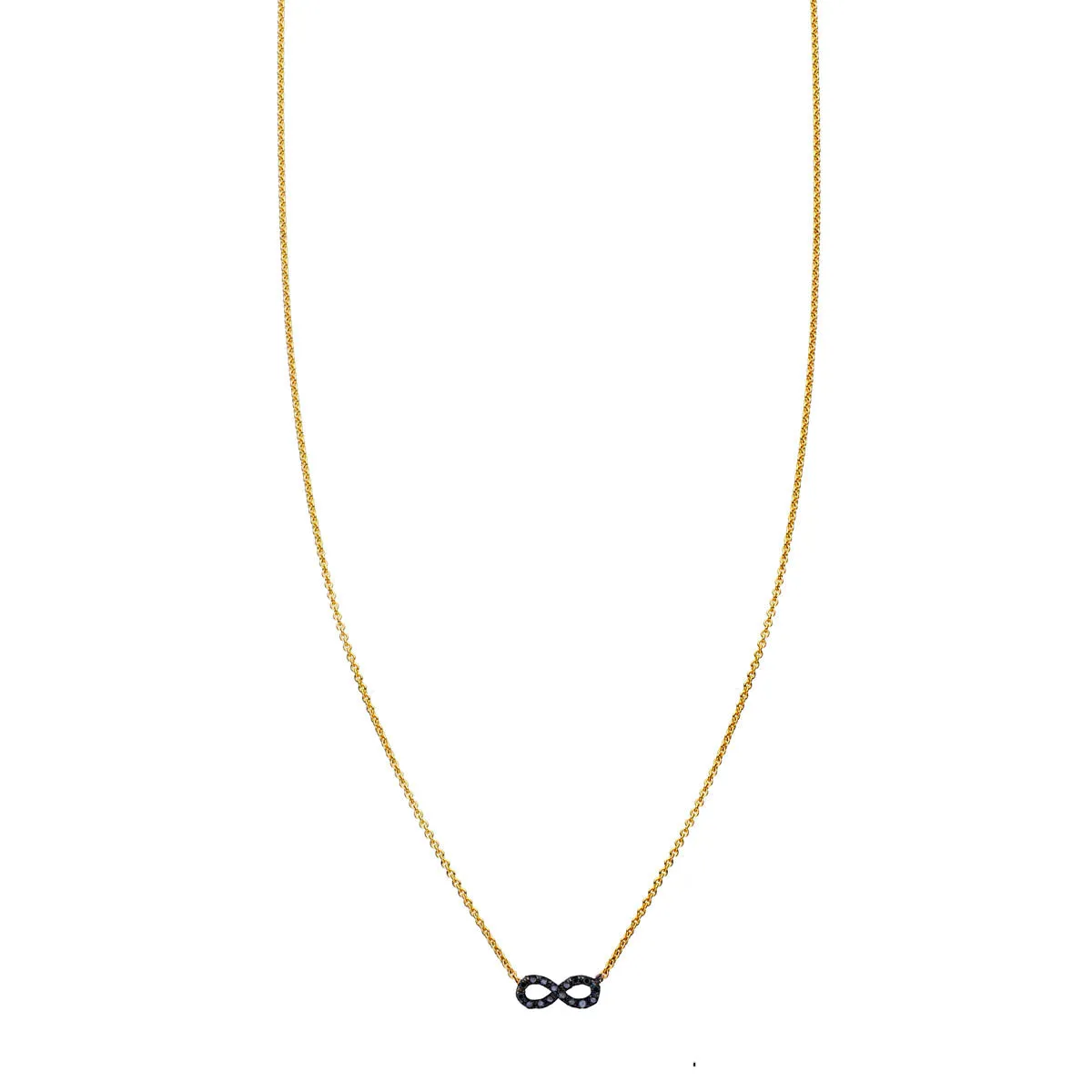 Black Diamond Tiny Infinity Necklace