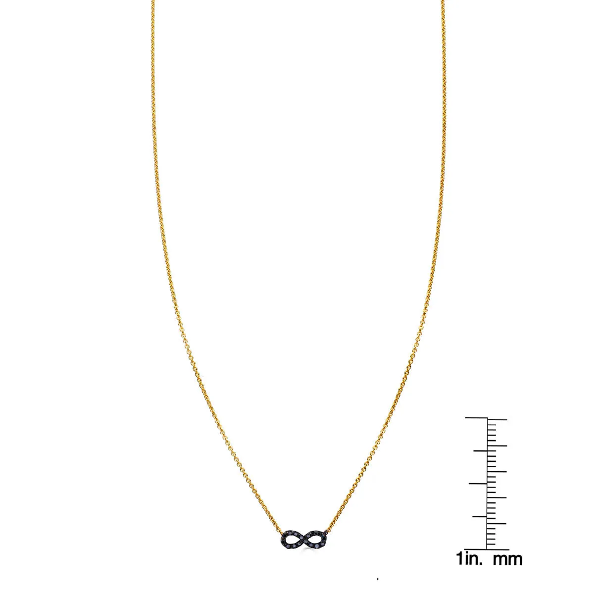 Black Diamond Tiny Infinity Necklace