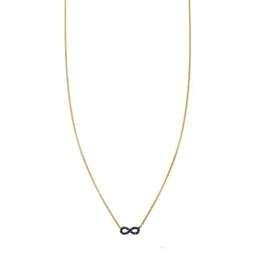 Black Diamond Tiny Infinity Necklace