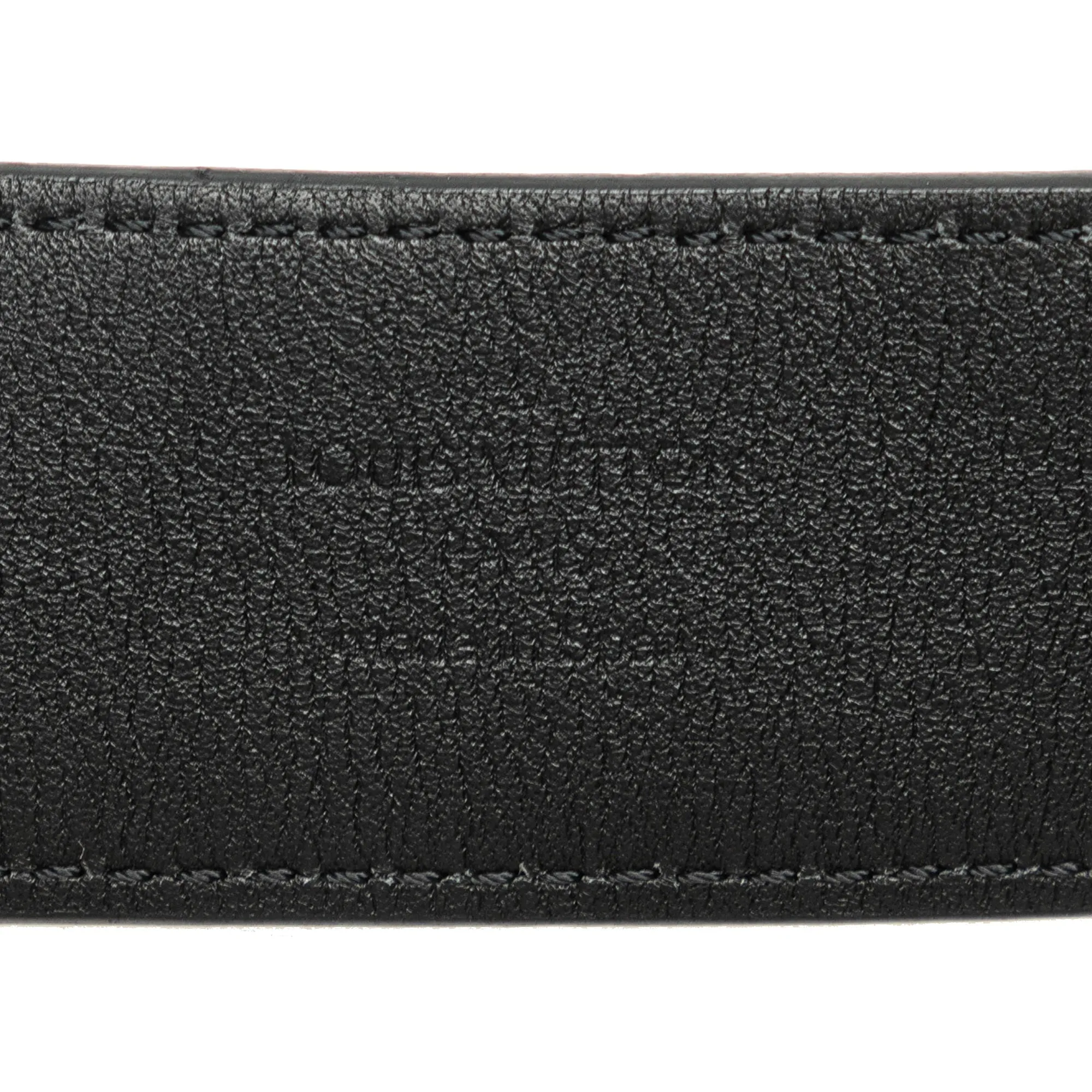 Black Louis Vuitton Monogram Eclipse Reversible Belt