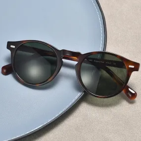 Black Mask Unisex Full Rim Round Acetate Polarized Sunglasses Ov5186