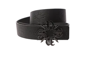 Black Monogram Reversible Leather Strap 40MM