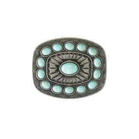 Blazin Roxx Southwest Turquoise Stone Belt Buckle