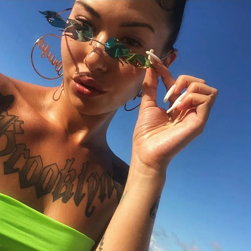 Blue Fashion Flame Glasses