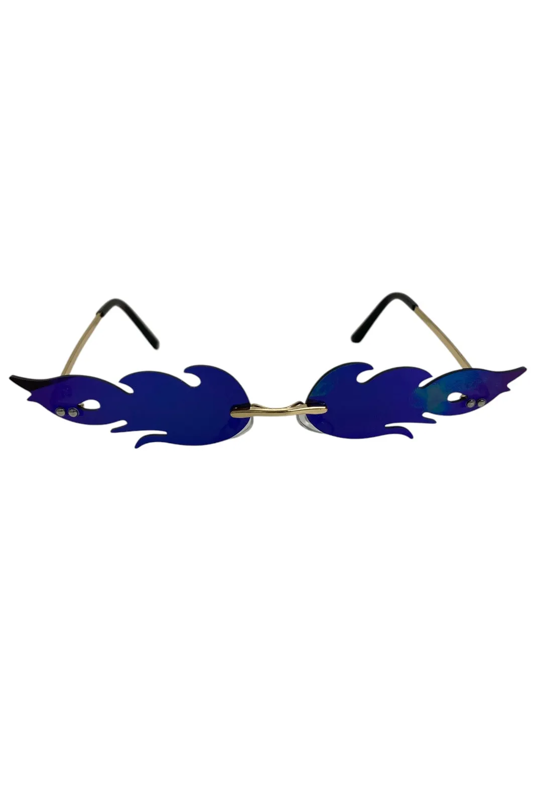 Blue Fashion Flame Glasses