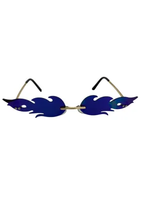 Blue Fashion Flame Glasses