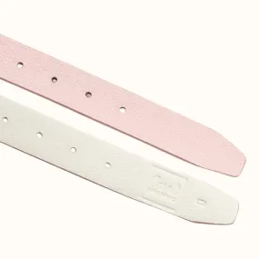 Blush / Magnolia Reversible Leather Belt