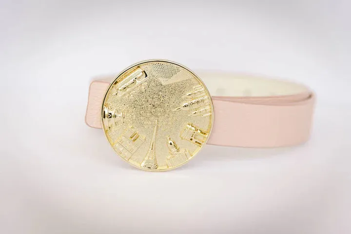 Blush / Magnolia Reversible Leather Belt