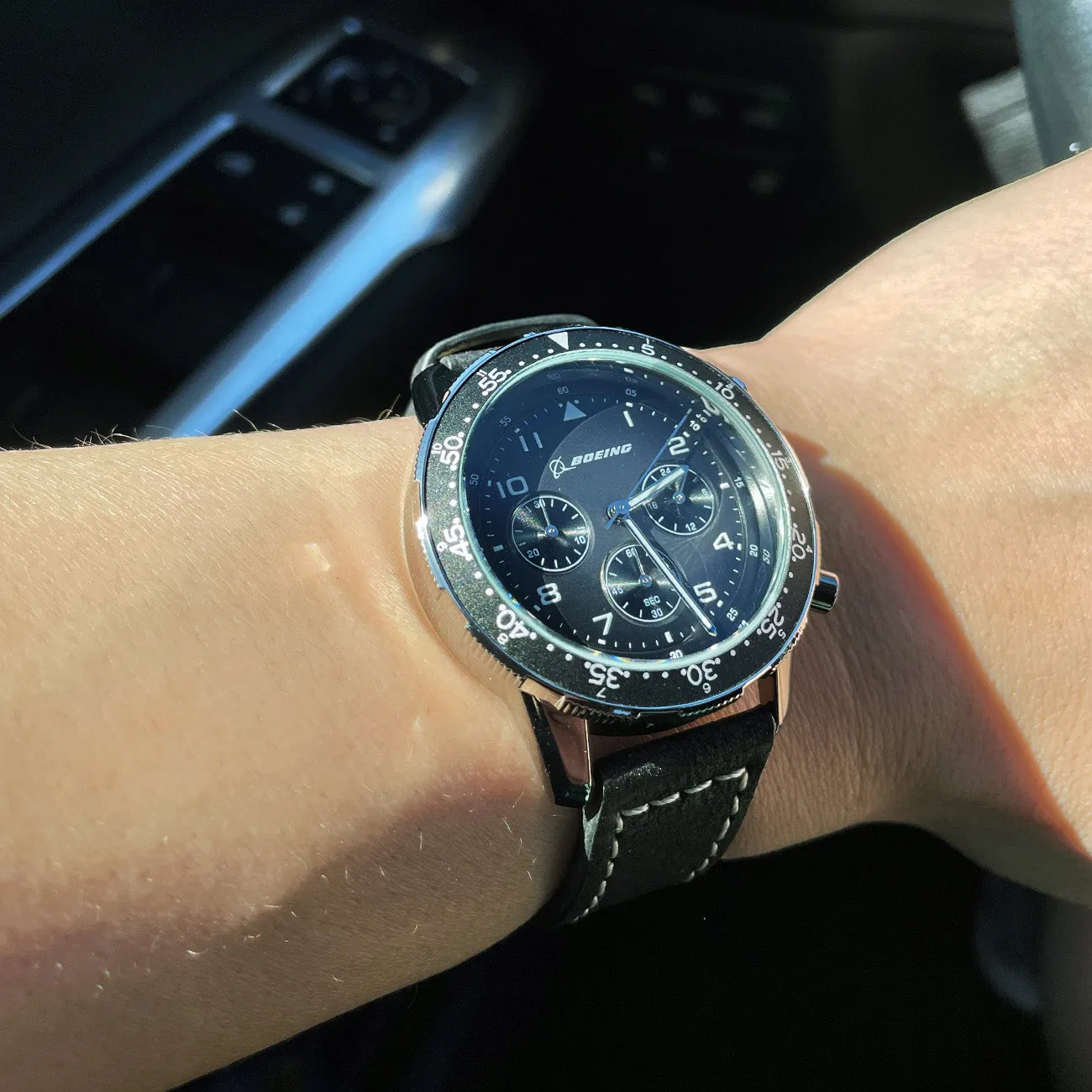 Boeing Black Leather Watch