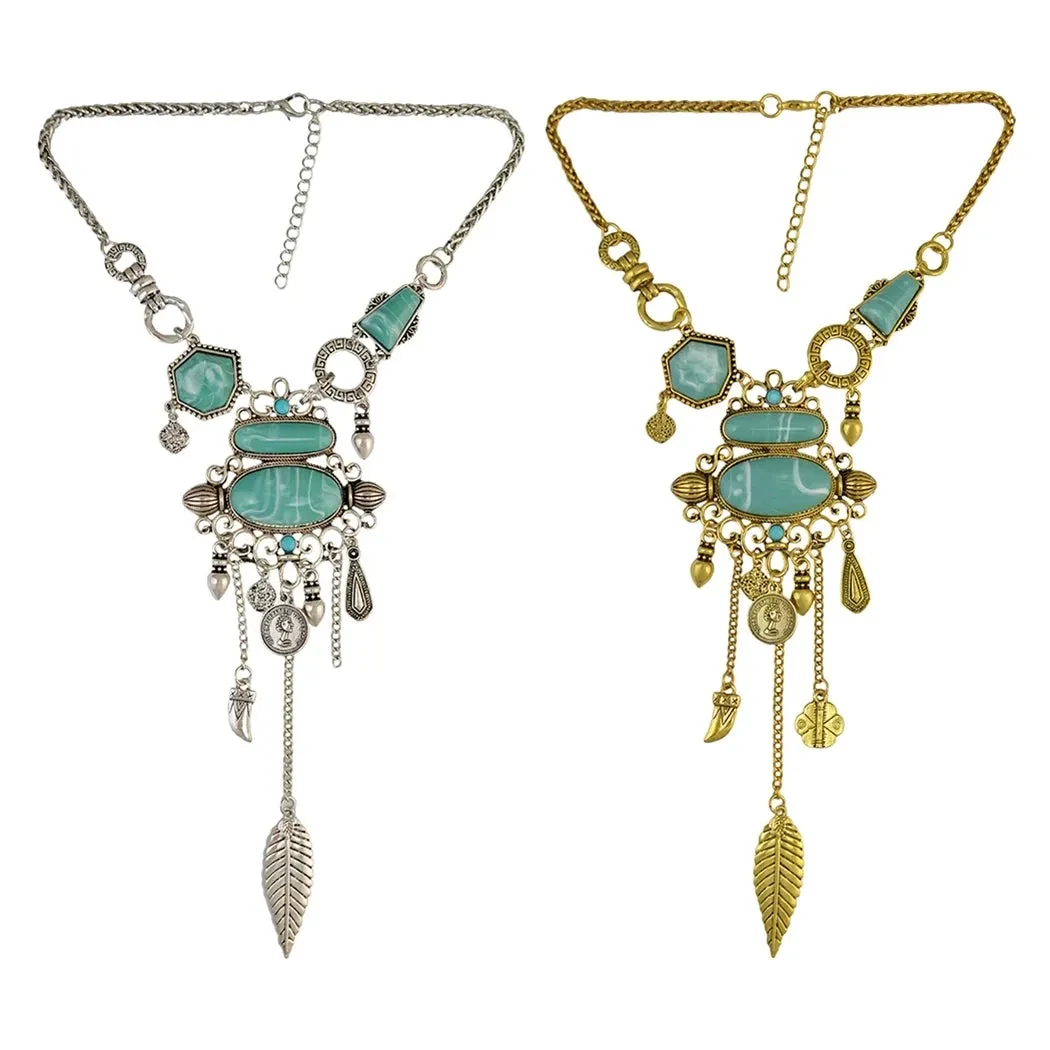 Bohemian Collier Femme Tassel Maxi Coin Neck Chain