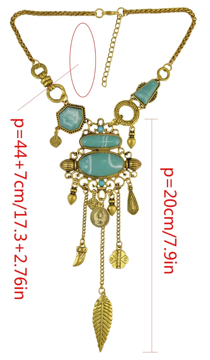 Bohemian Collier Femme Tassel Maxi Coin Neck Chain