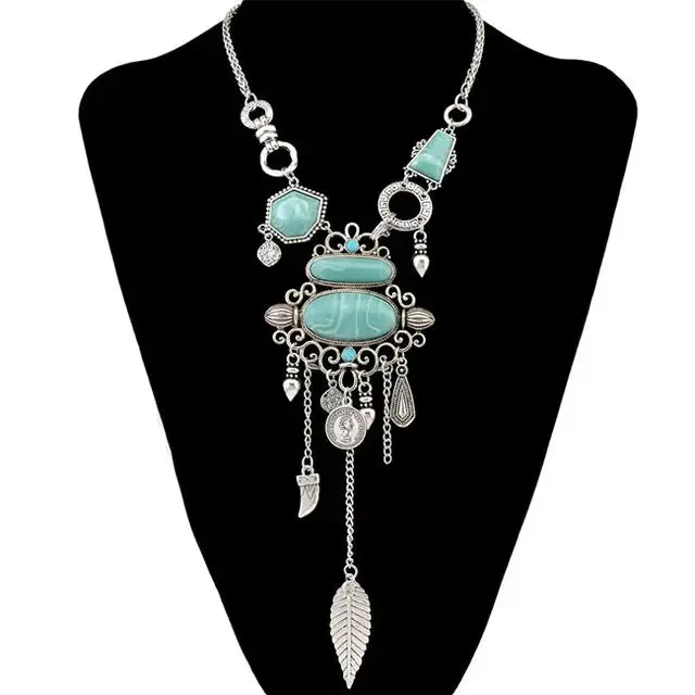 Bohemian Collier Femme Tassel Maxi Coin Neck Chain