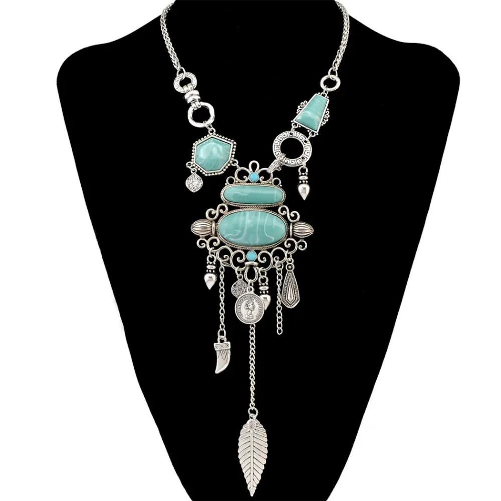 Bohemian Collier Femme Tassel Maxi Coin Neck Chain