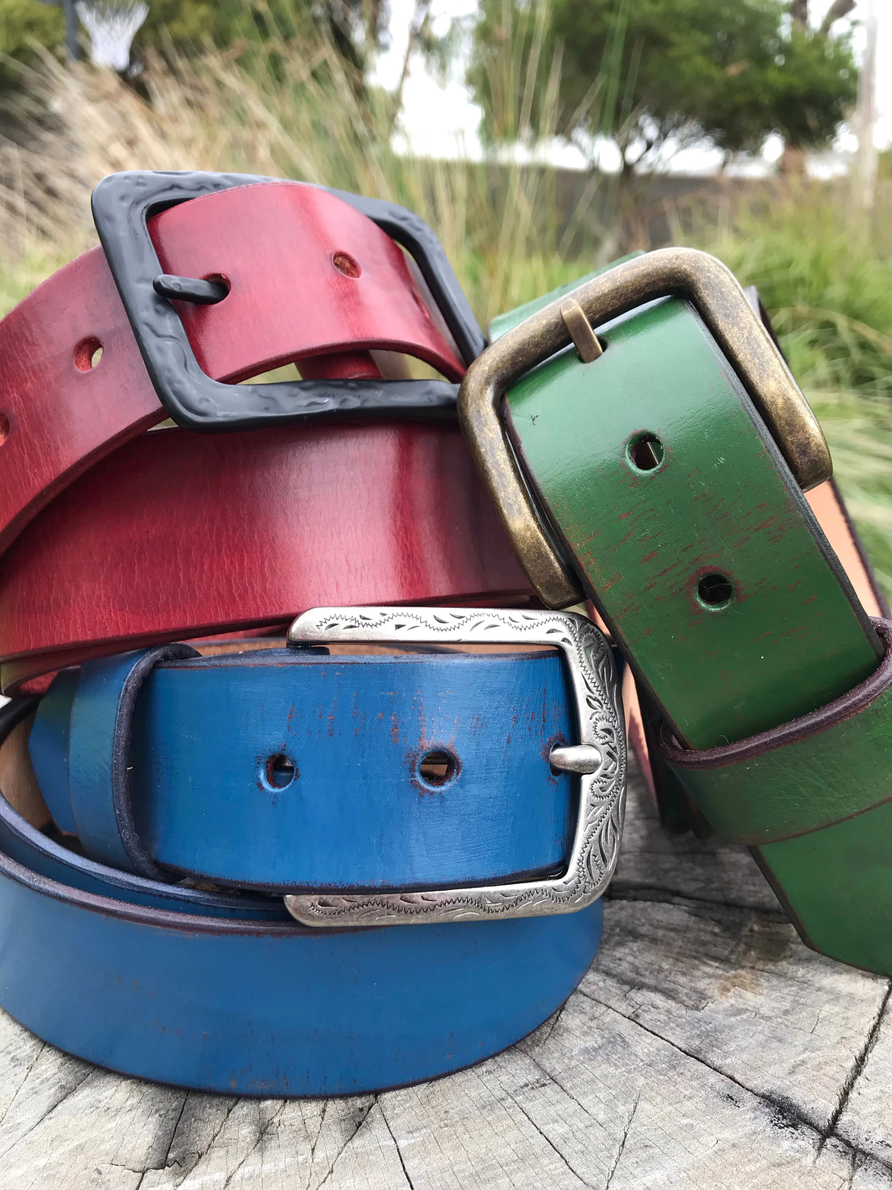 Boho Vintage Style 'Funki' Belt in Neptune Blue