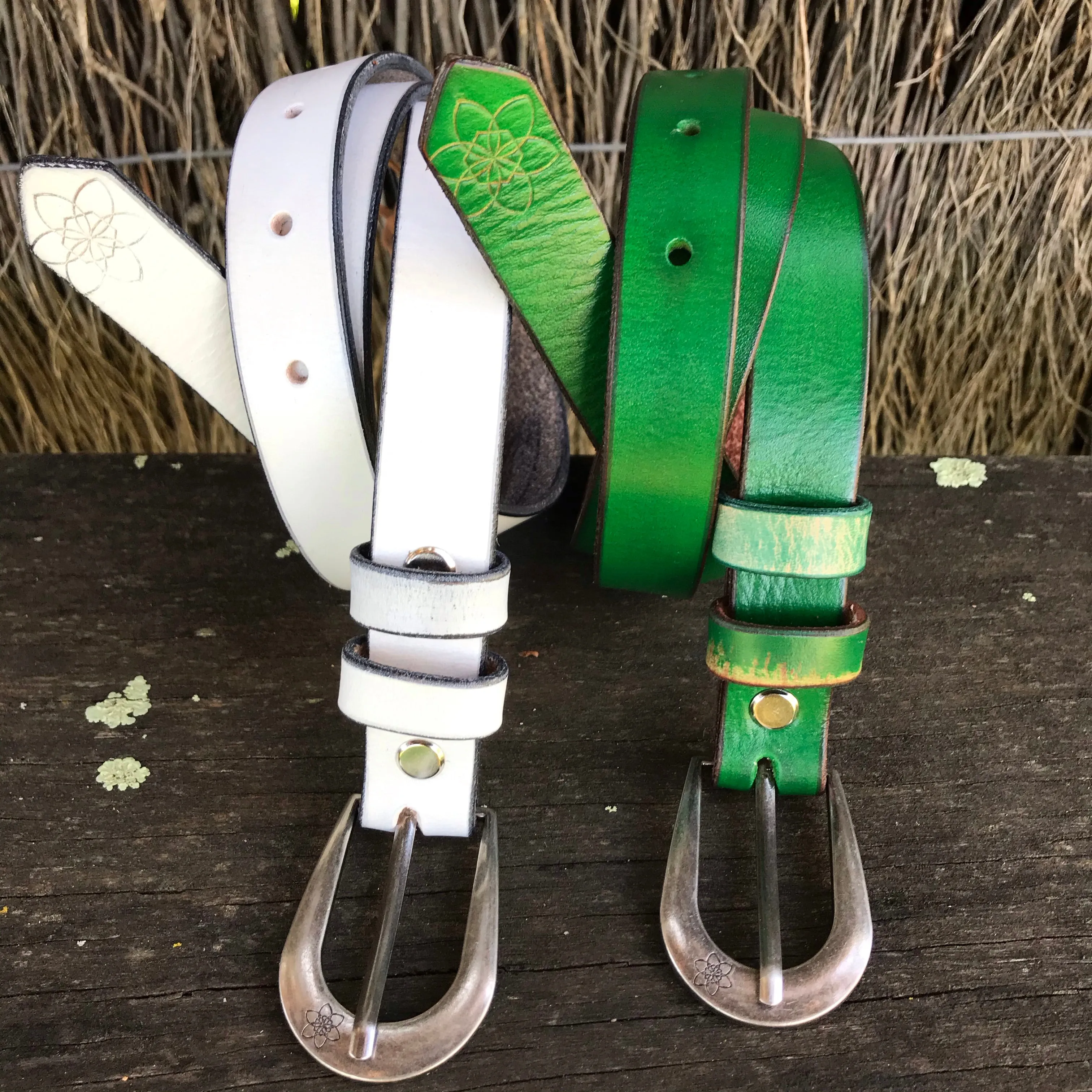 Boho Vintage Style' Slinki' Belt in Forest