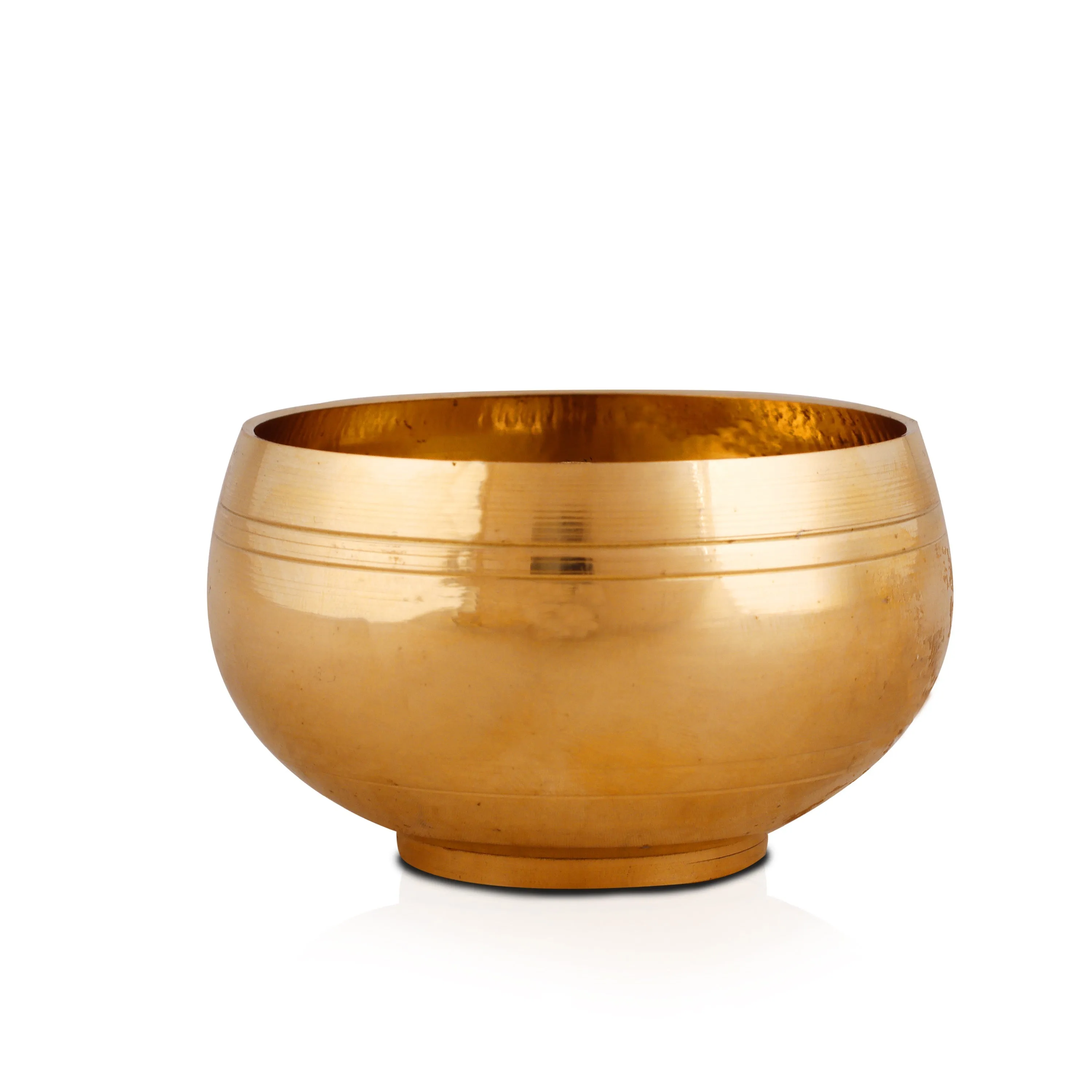 Brass Diya - Apple - 2.5 x 2 Inches | Nanda Deep/ Agal Vilakku/ Brass Lamp/ Brass Deepam for Pooja