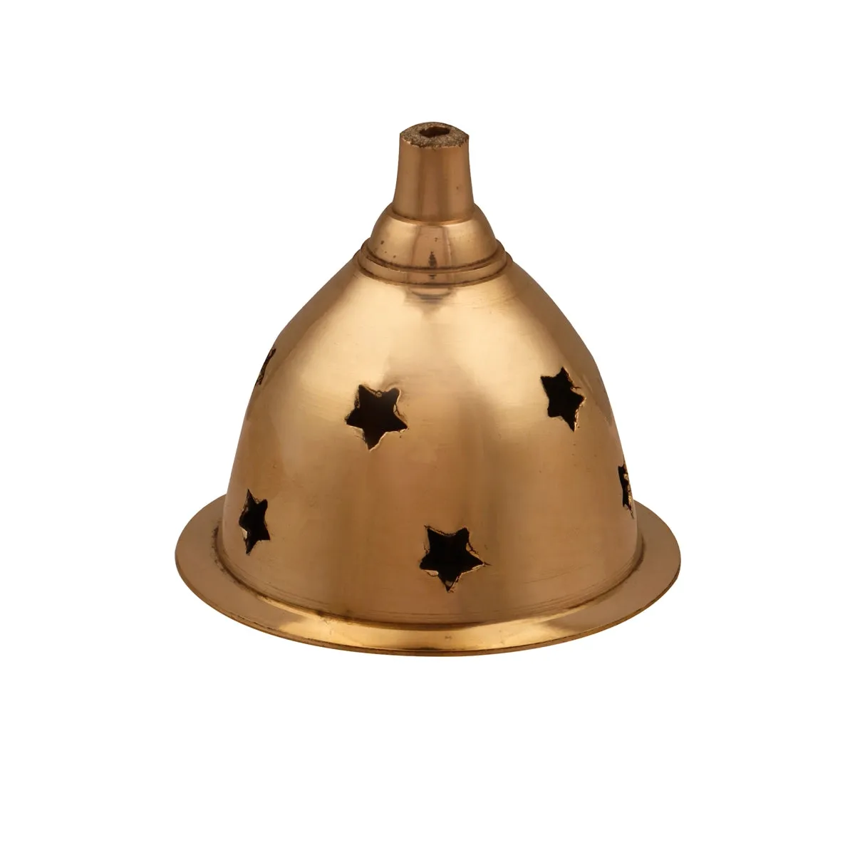 Brass Nanda Deep with Base - 4 x 2.5 Inches | Brass Lamp/ Vilakku/ Apple Nanda Diya for Pooja