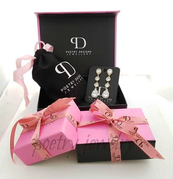 Bridal Dangle Drop Earring Rose Gold-Gianna