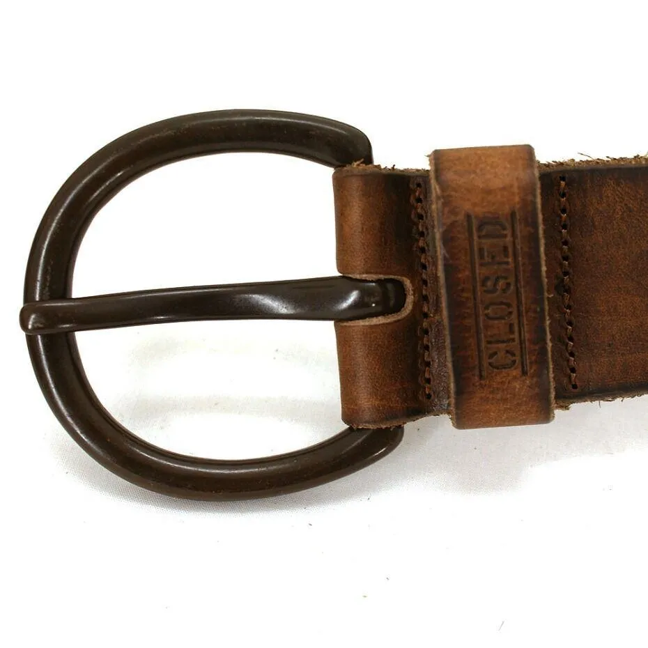Brown Burnished Leather Belt