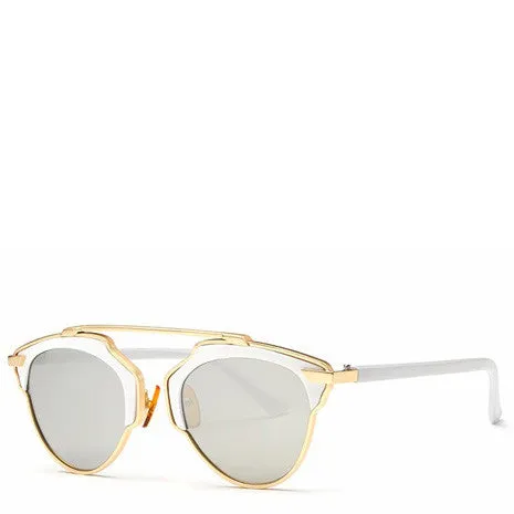 Butterfly Rimmed Sunglasses - White